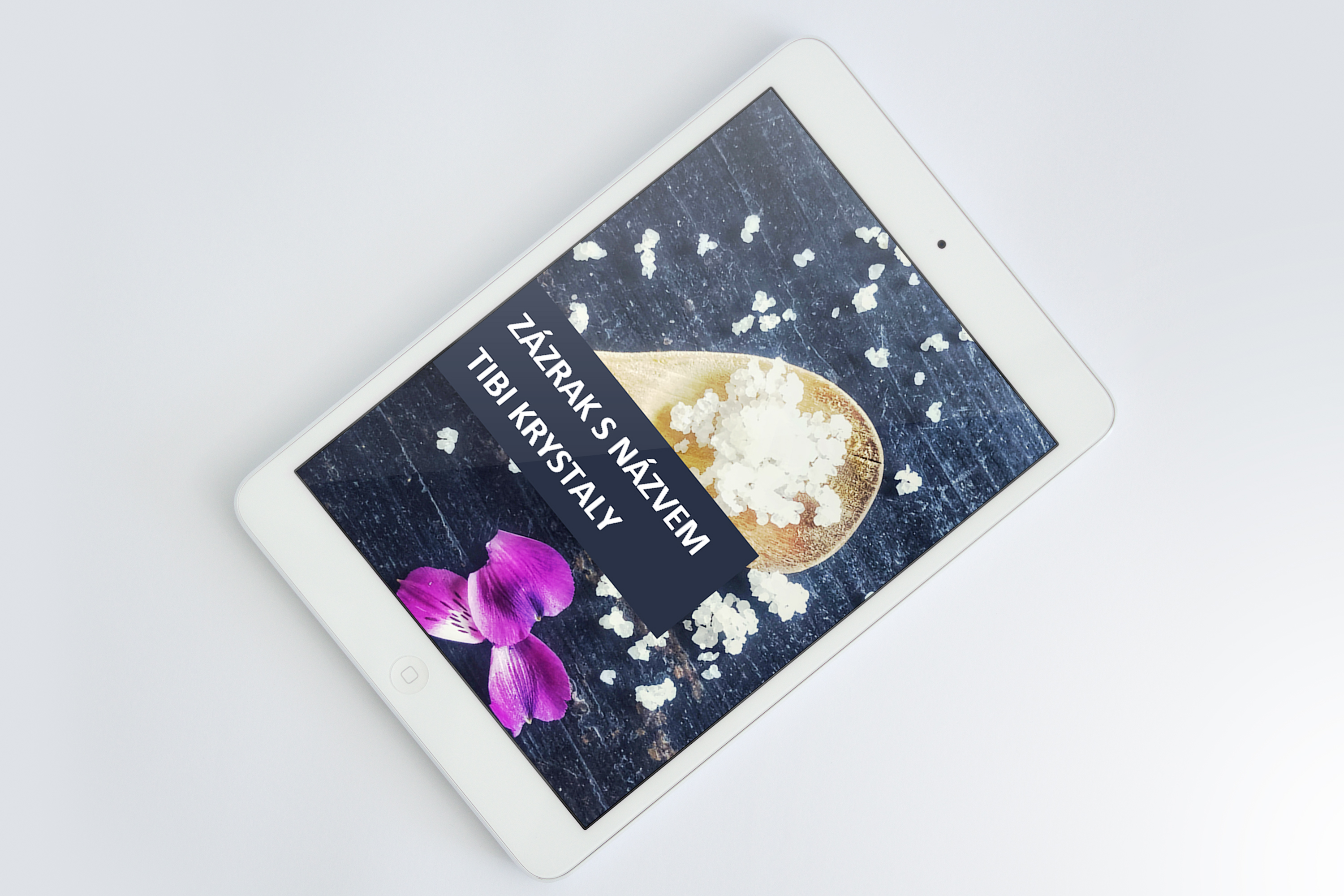 Ukázka e-booku TIBI krystaly na tabletu